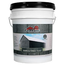 Gray - Premium One Coat 100% Acrylic Barn & Fence Paint - 5 Gallon